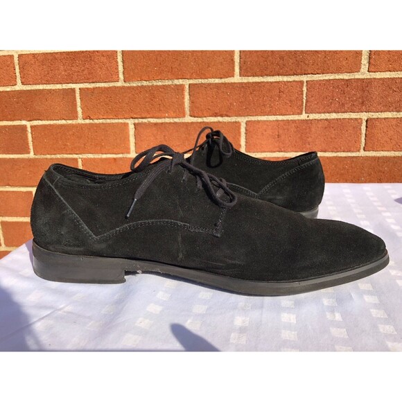 J.D. Fisk Black Suede lace up men shoes US Size 10 M - Picture 5 of 12